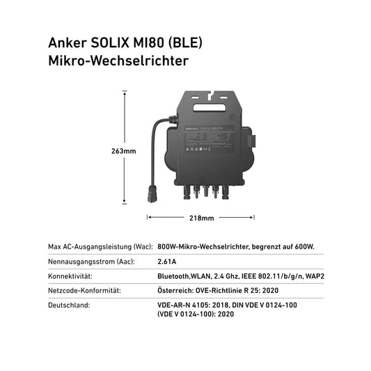 Anker Solix MI80 Mikro-Wechselrichter