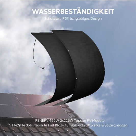 Flexible Solarmodule RENEPV 450W 2x225W N-TOPCon für Balkonkraftwerk