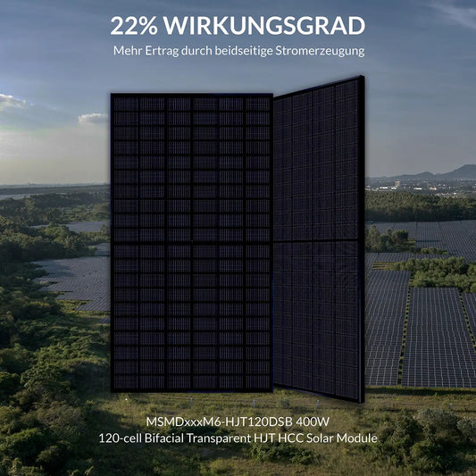 400W MSMDxxxM6-HJT120DSB Glas Glas Bifizial Solarmodul