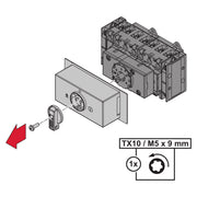 Demontage von Schaltergriff und Gehäuseabdeckung am Fronius Backup Switch