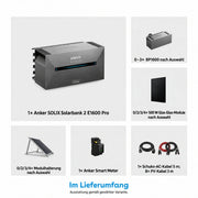Anker SOLIX Solarbank 2 E1600 Pro Balkonkraftwerk Speicher mit 500W Solarmodul Komplettset