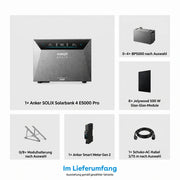 Anker SOLIX Solarbank 4 E5000 Pro Balkonkraftwerk Speicher Komplettset mit 8 × 500W Solarmodulen