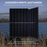 440W MSMDxxxM10N-108BG Transparent Bifaziale Solarmodul Glas-Glas