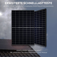 Panneau Solaire Bifacial Transparent 440W MSMDxxxM10N-108BG Verre-Verre