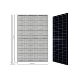 Panneau solaire bifacial transparent verre-verre 440 W MSMDxxxM10N-108BG – Vue produit 07 2