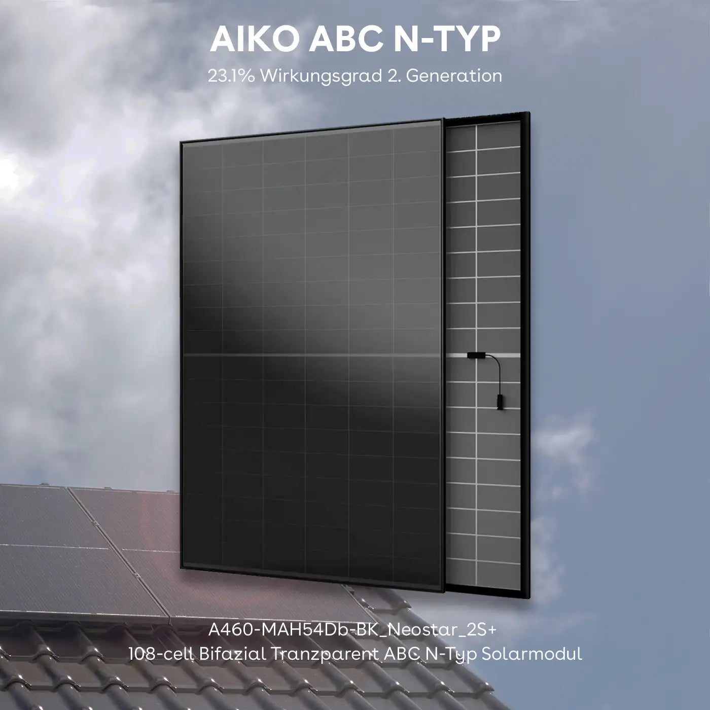 460W AIKO AK-A460-MAH54Db-BK Neostar 2S+ Full Black Bifazial Solarmodul Glas-Glas