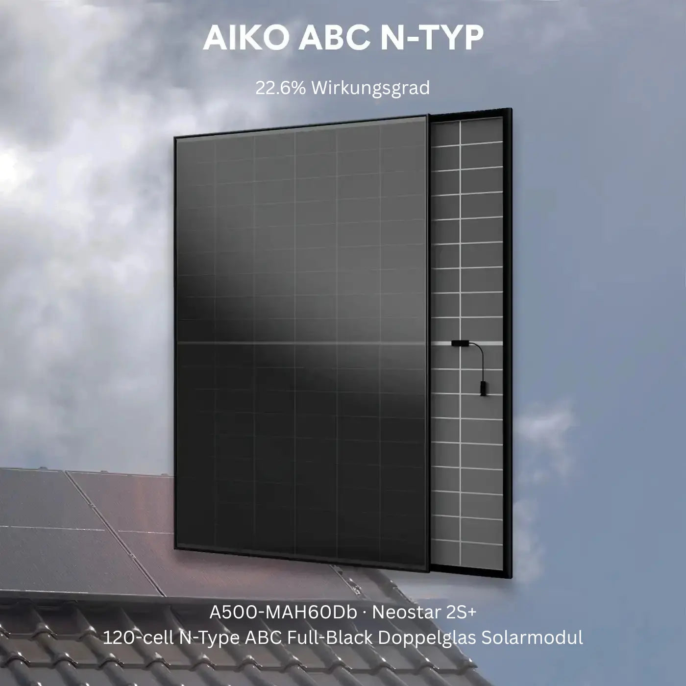 AIKO Neostar 2S+ 500-W-Full-Black-Solarmodul mit technischen Merkmalen