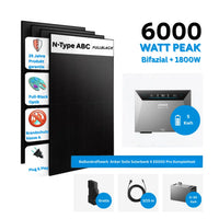Anker SOLIX Solarbank 4 E5000 Pro Balkonkraftwerk Speicher Komplettset mit 12 × 500W Solarmodulen