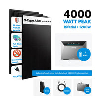 Anker SOLIX Solarbank 4 E5000 Pro Balkonkraftwerk Speicher Komplettset mit 8 × 500W Solarmodulen