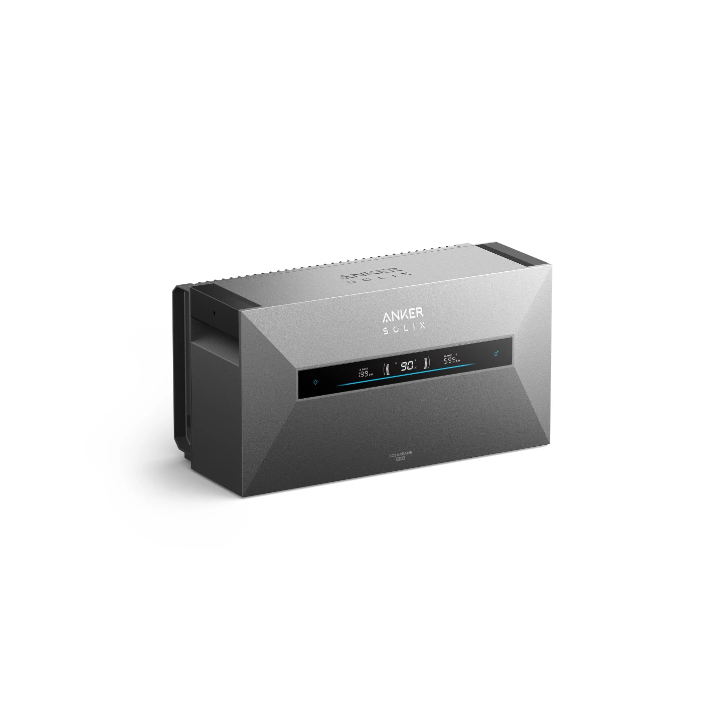 Anker SOLIX Solarbank Max AC 7-42kWh Plug&Play Komplettset in modernem Design mit Digitalanzeige.