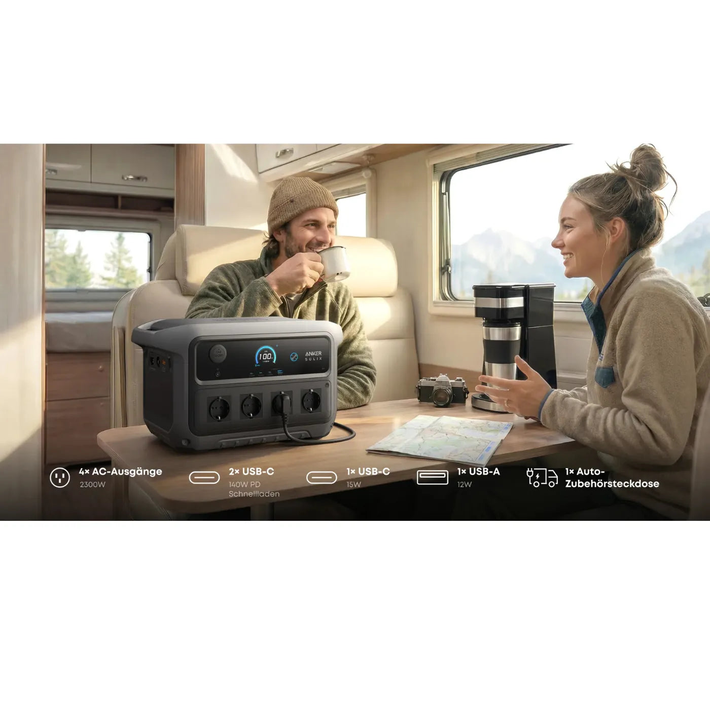 Anker SOLIX C2000 Gen 2 Portable Power Station - 2.048 Wh | 2.400 W