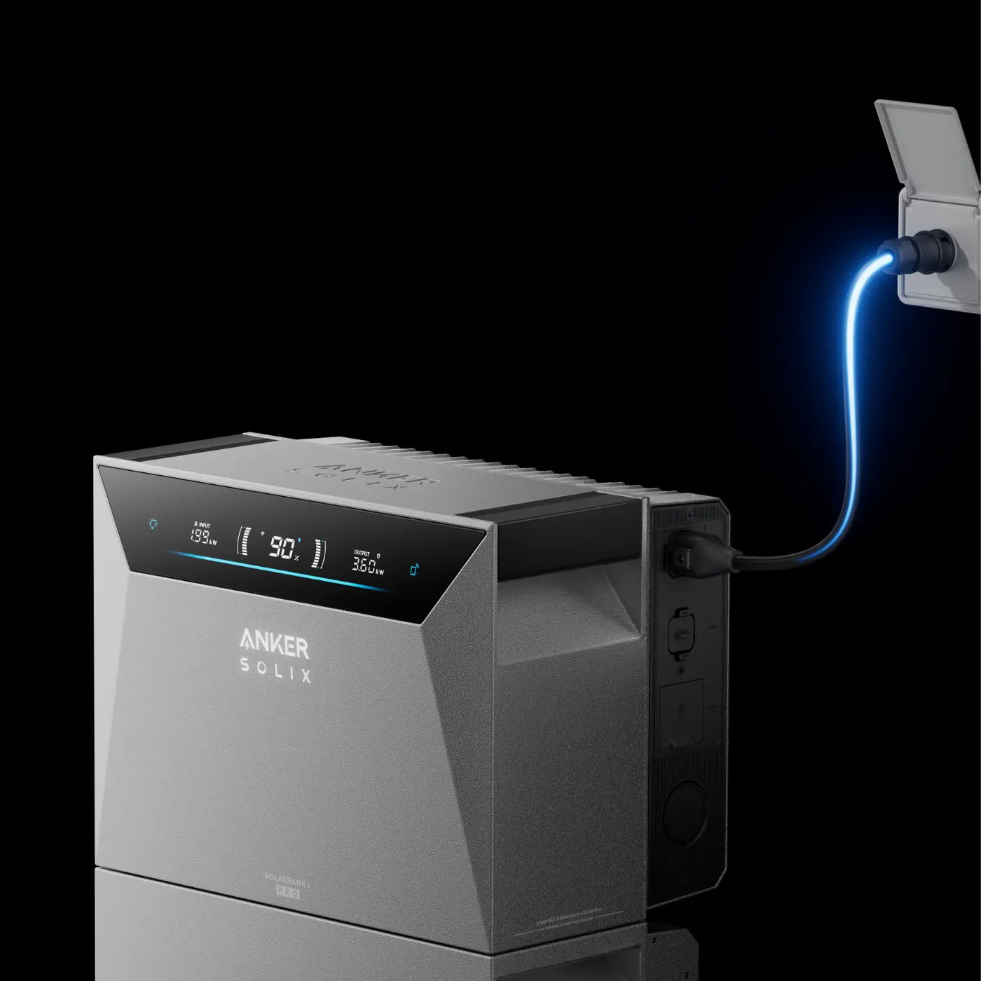 Anker SOLIX BP5000 Speicher für Solarbank 2/3/4 mit LED-Anzeige und Solarpanel-Anschluss.Anker SOLIX Solarbank 4 E5000 Pro + 2x BP5000 + Smart Meter Gen 2