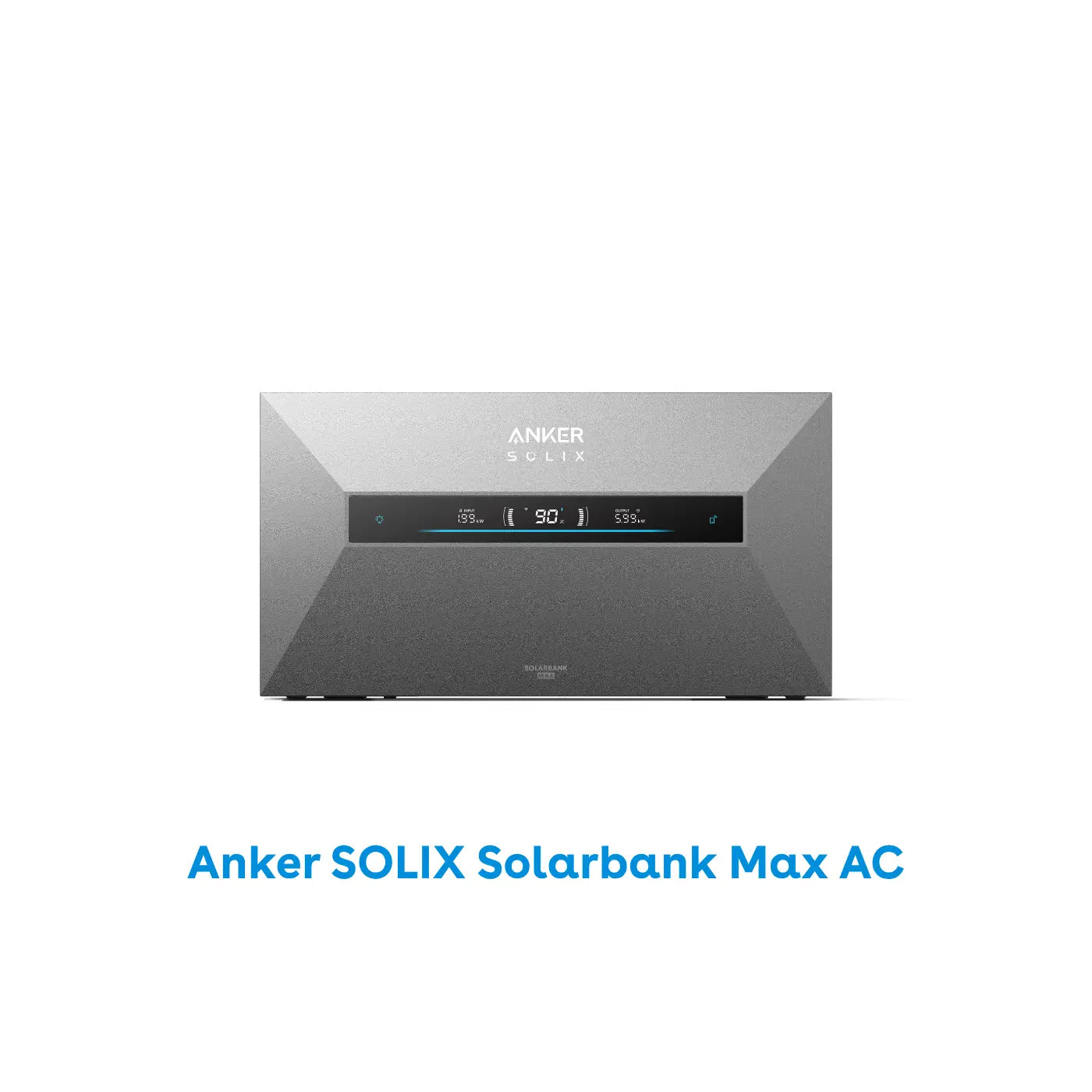 Anker SOLIX Solarbank Max AC 7-42kWh Plug&Play Komplettset in modernem Design mit digitalem Display.