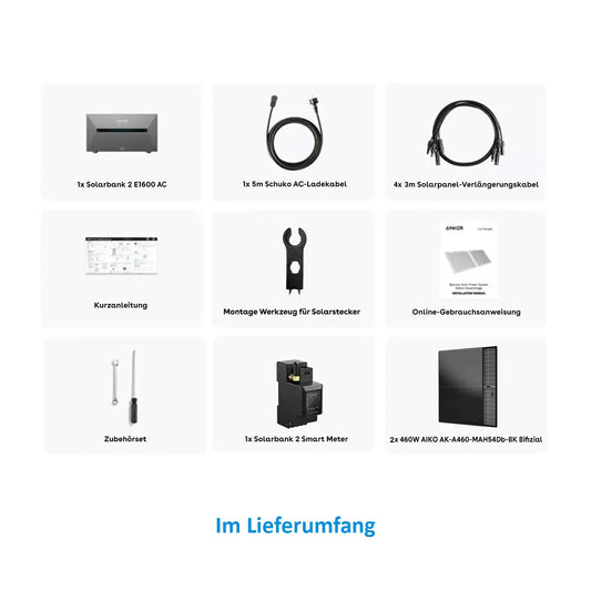 Anker Solix AC Erweiterungsset 920W 2x460W Aiko