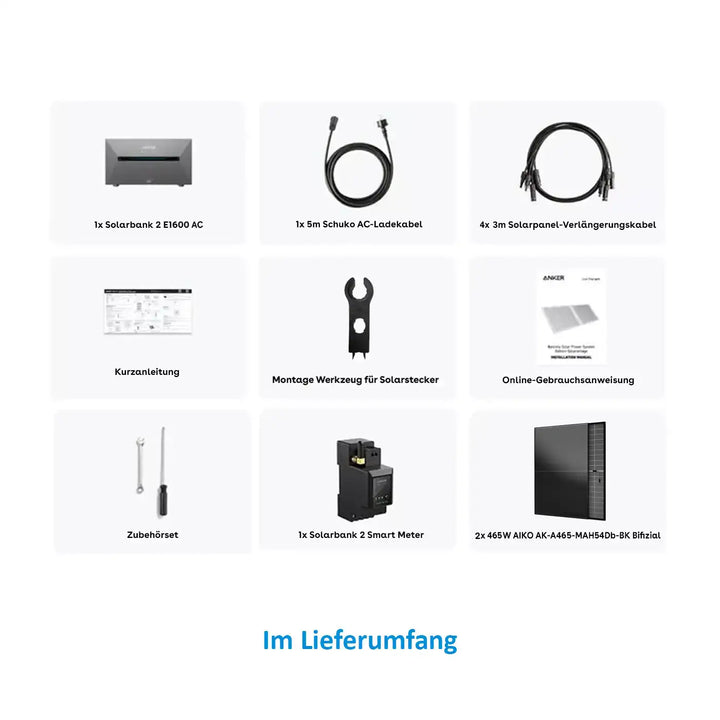 Anker SOLIX Solarbank 2 E1600 AC Conținutul livrării