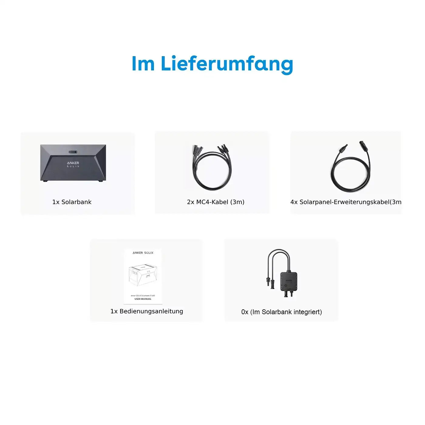 Anker SOLIX Solarbank E1600 Lieferumfang