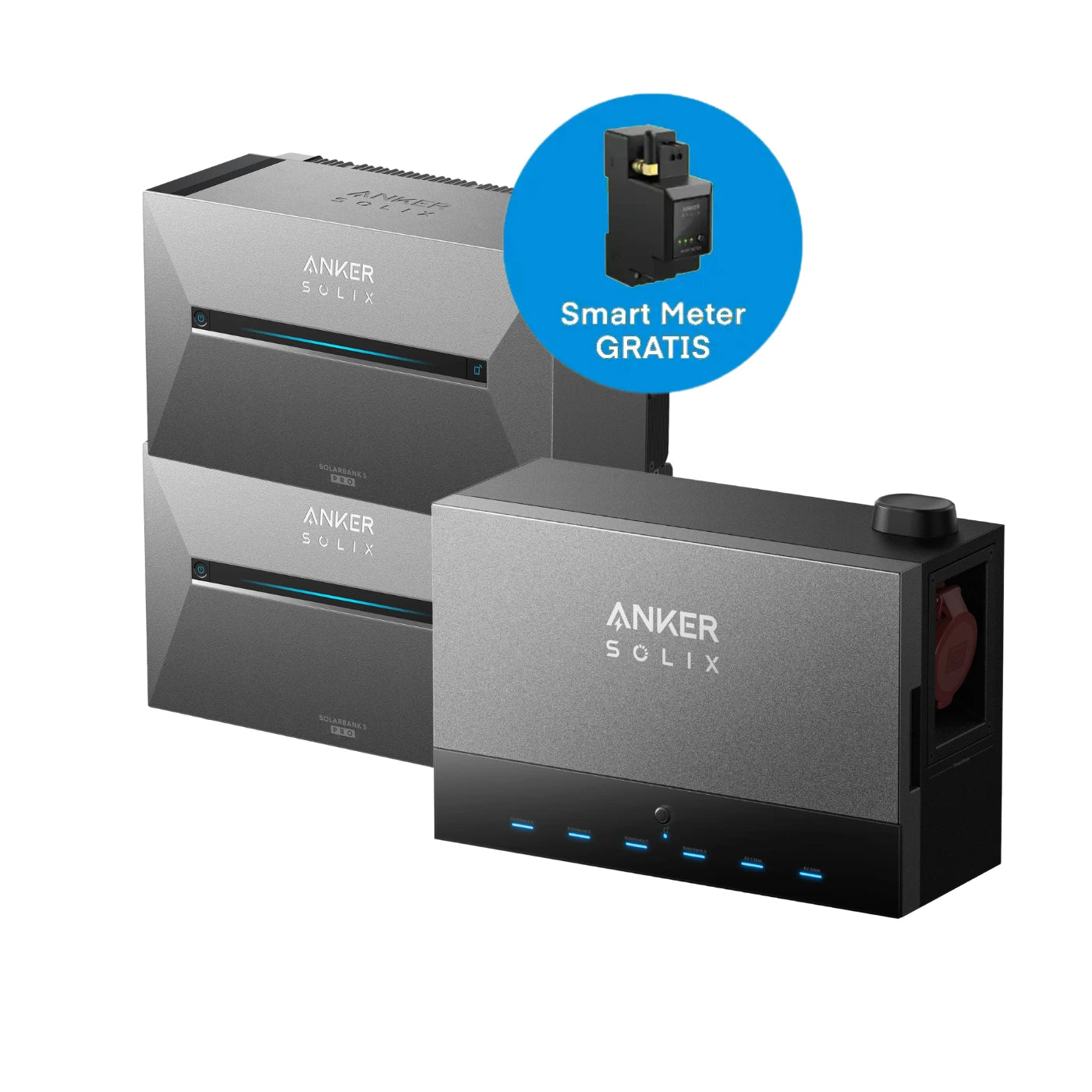 2x Anker Solix Solarbank 3 E2700 Pro mit Power Dock