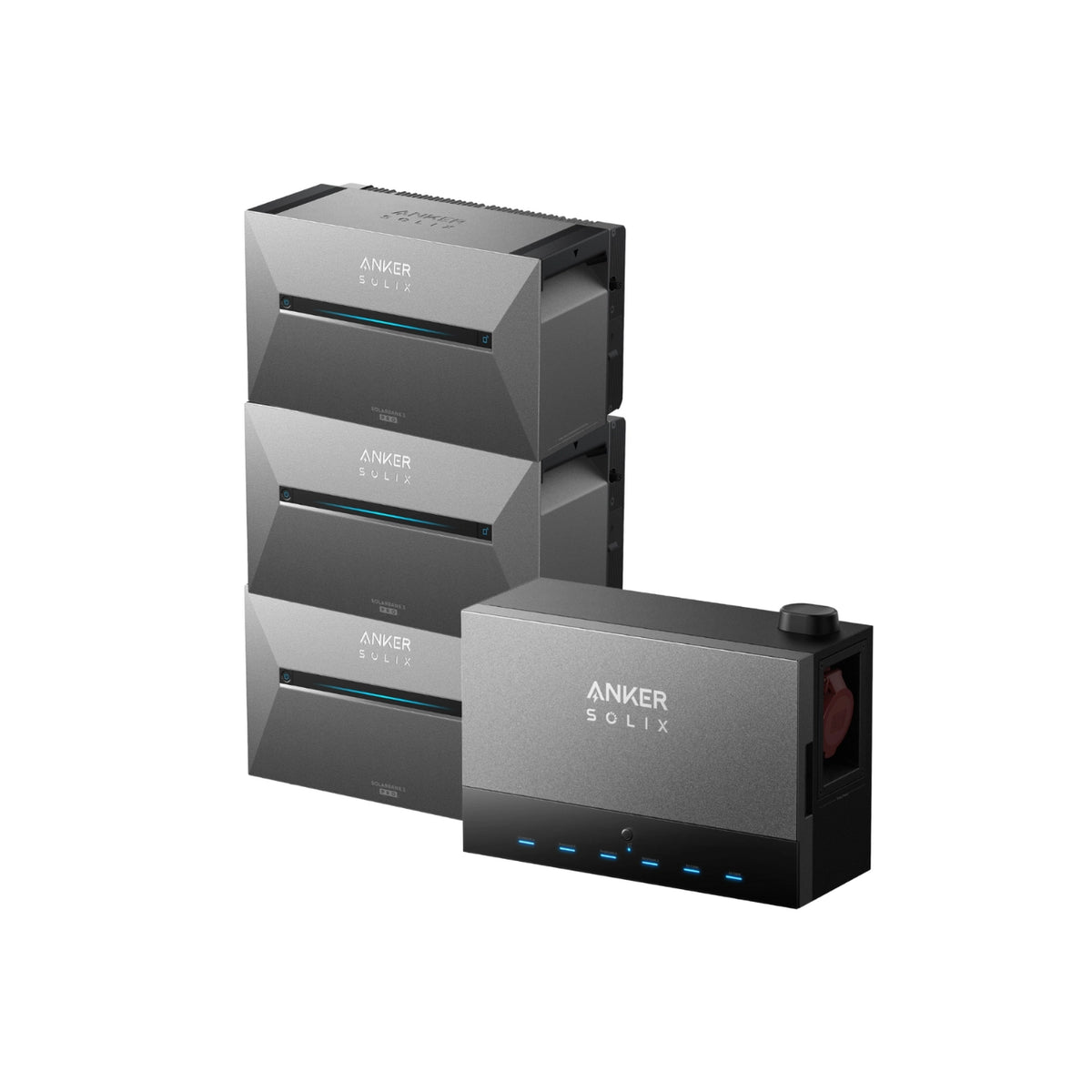 3x Anker Solix Solarbank 3 E2700 Pro mit Power Dock – Produktansicht 01