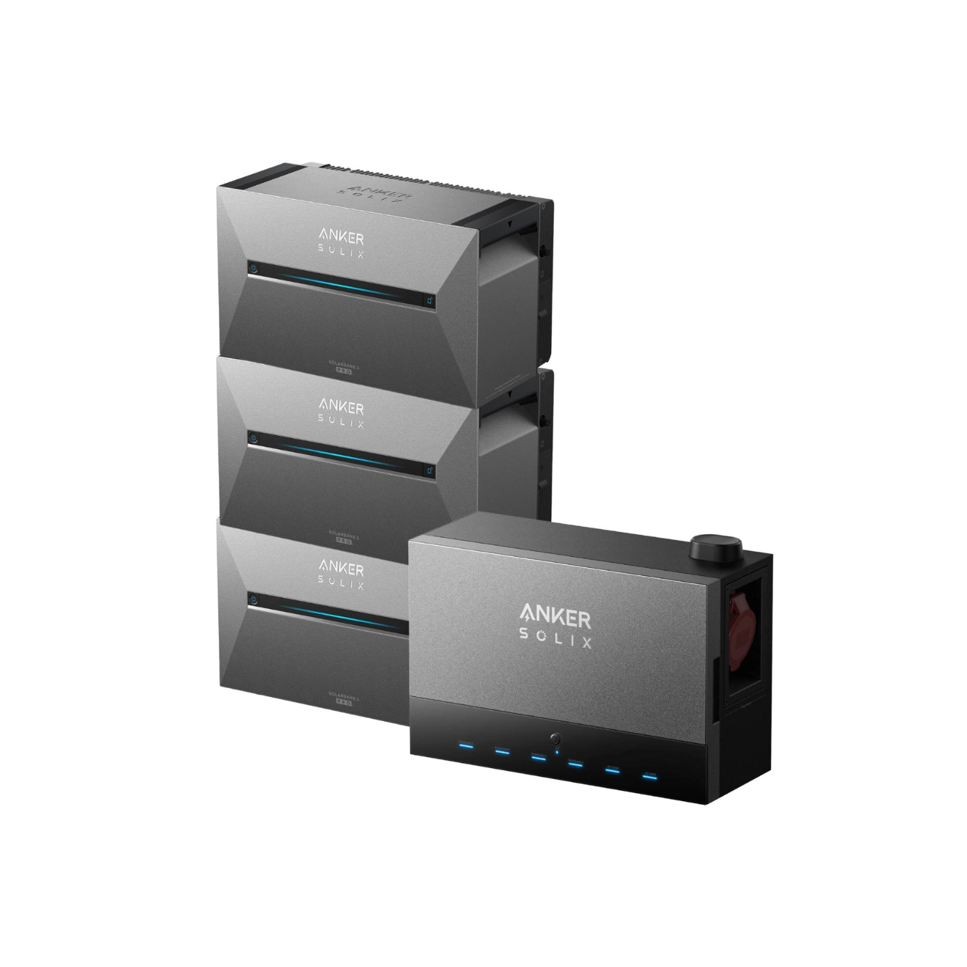 3x Anker Solix Solarbank 3 E2700 Pro mit Power Dock – Produktansicht 01