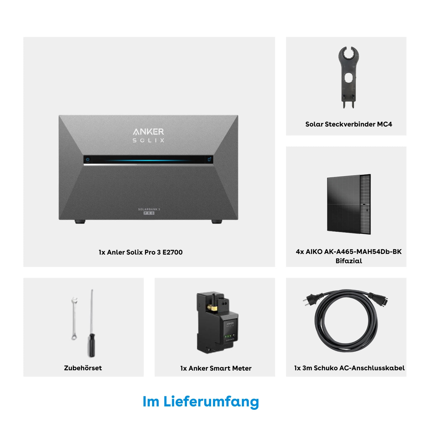 Anker Solix Solarbank 3 E2700 Set Ankersolarbank3 BP2700 Erweiterungsset mit 465w