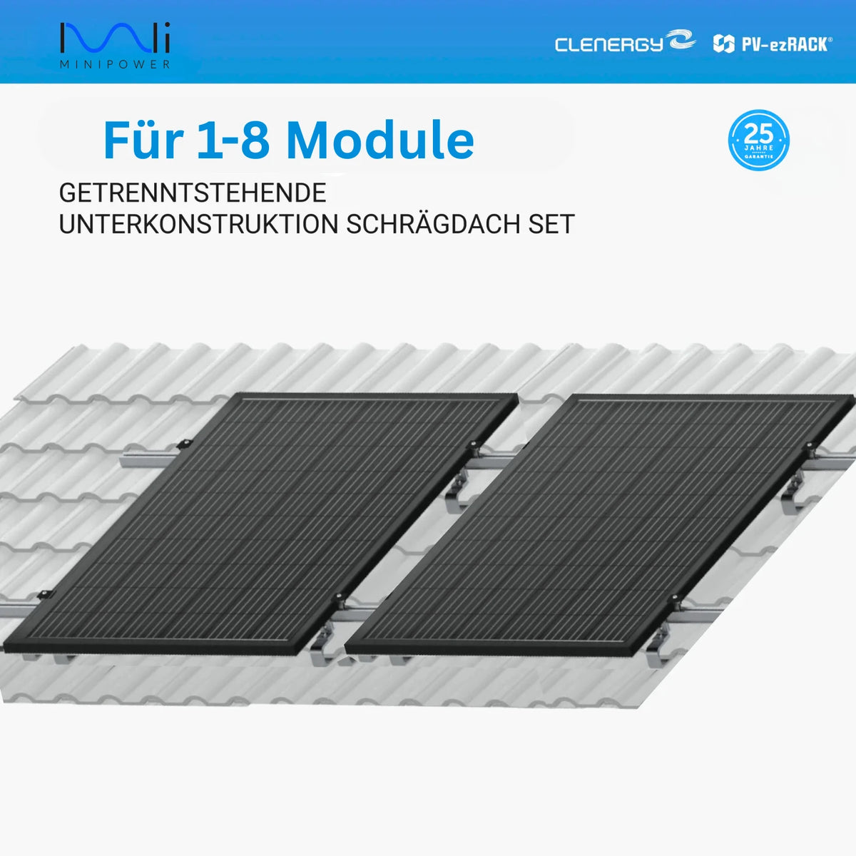 Clenergy PVEZ-RackMontagesystem 1-8