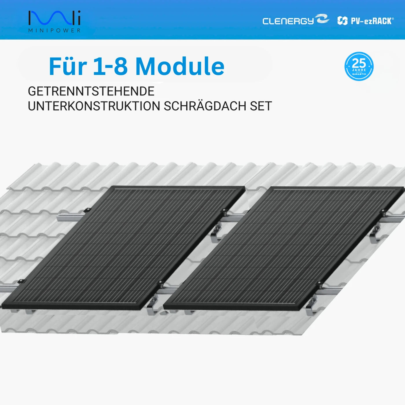 Clenergy PVEZ-RackMontagesystem 1-8