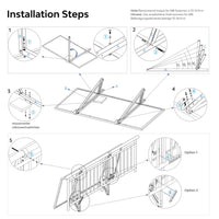 Clenergy PV-Halterung für 2 Modul verstellbar 15–30° geeignet für Balkon Wand und Flachdach