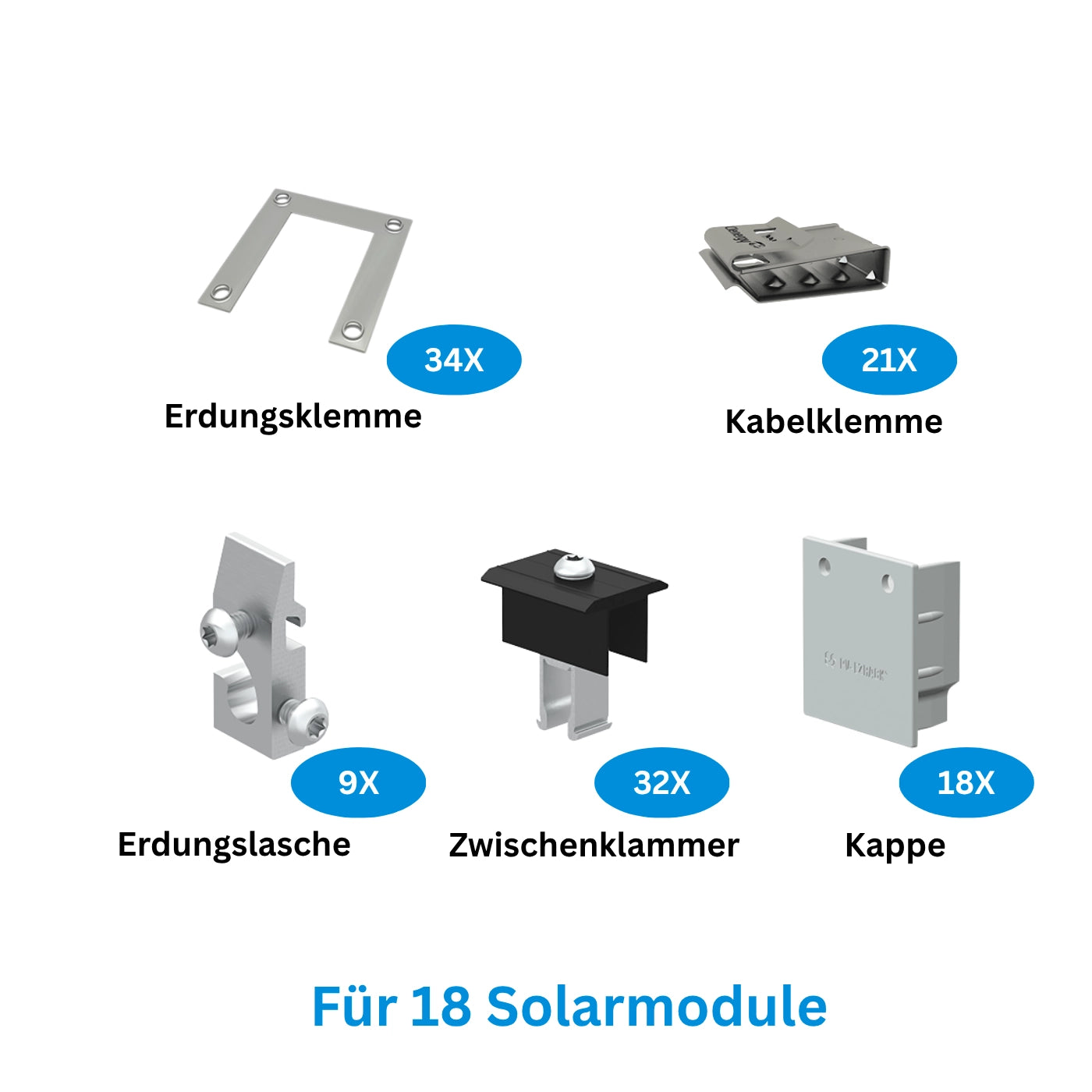 Clenergy PVEZ-RackMontagesystem 18 module – Montageansicht 2