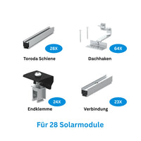 Clenergy PV EZ-Rack Montagesystem für Schrägdach 10-36 Komplettset