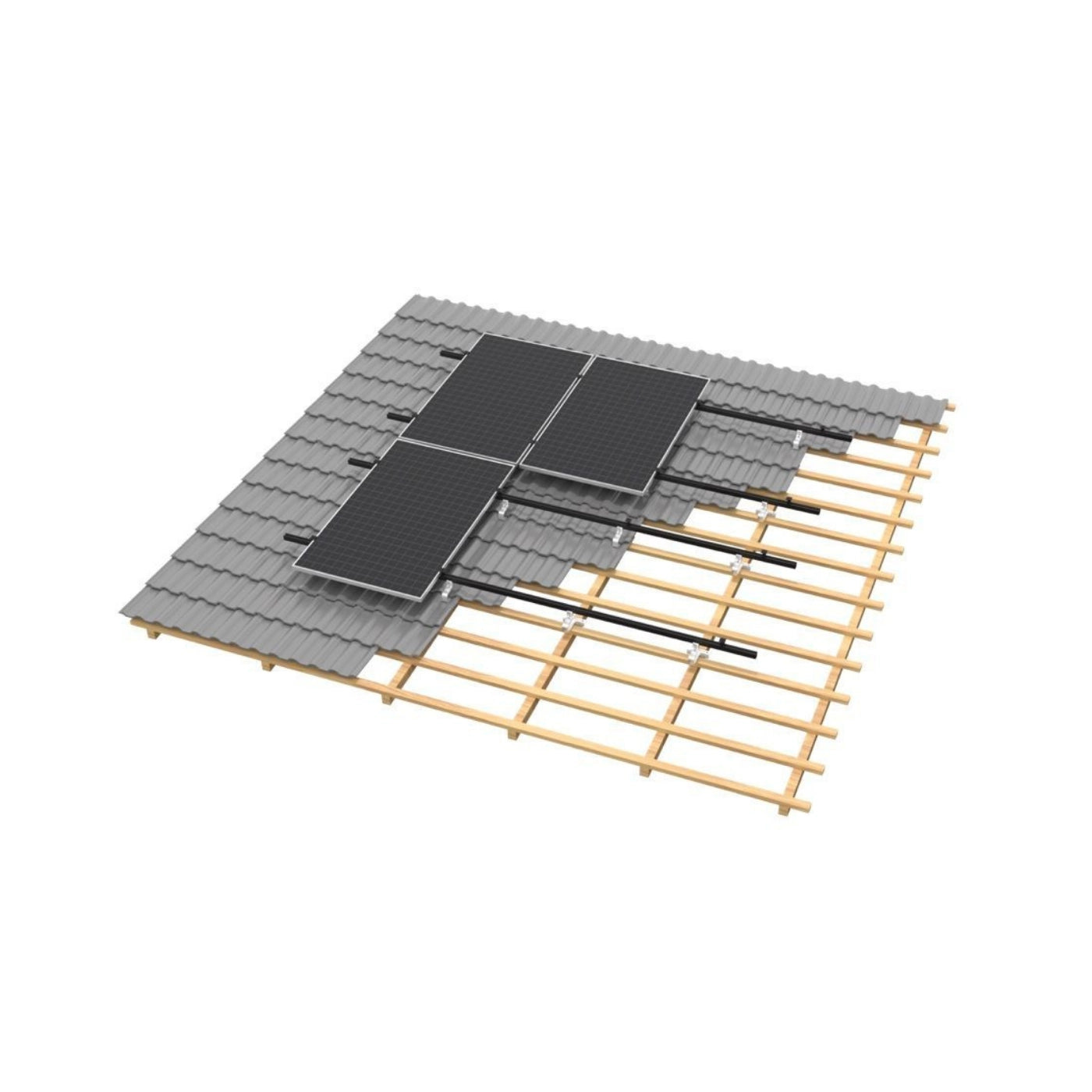 Clenergy PVEZ-RackMontagesystem – Montageansicht