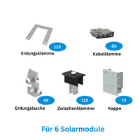 Clenergy PV EZ-Rack Montagesystem für Schrägdach 6 Komplettset