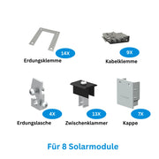 Clenergy PV EZ-Rack Montagesystem für Schrägdach 8 Komplettset – Montageansicht 2