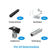 Clenergy PVEZ-RackMontagesystem 24 module – Montageansicht