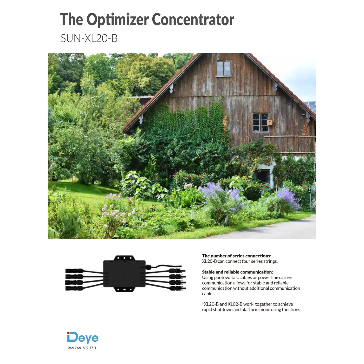 DEYE Optimizer Concentrator Monitoring SUN-XL20-B – Produktansicht 02