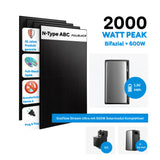 EcoFlow STREAM Ultra 2000W AllinOne Stromspeicher Komplettset mit 500W Solarmodul und N-Type ABC Bifazialpanel