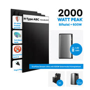 EcoFlow STREAM Ultra 2000W AllinOne Stromspeicher Komplettset mit 500W Solarmodul und N-Type ABC Bifazialpanel