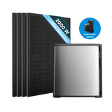 EcoFlow STREAM Ultra X Stromspeicher mit 4 × 500W Solarmodule Vollschwarz