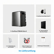 EcoFlow STREAM Ultra X Stromspeicher mit 4 × 500W Solarmodule Vollschwarz