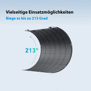 Flexible Solarmodule lpvisola 420W_ 2x210W Full Black mit Anker SOLIX Solarbank 3 E2700 Pro – Produktansicht 06