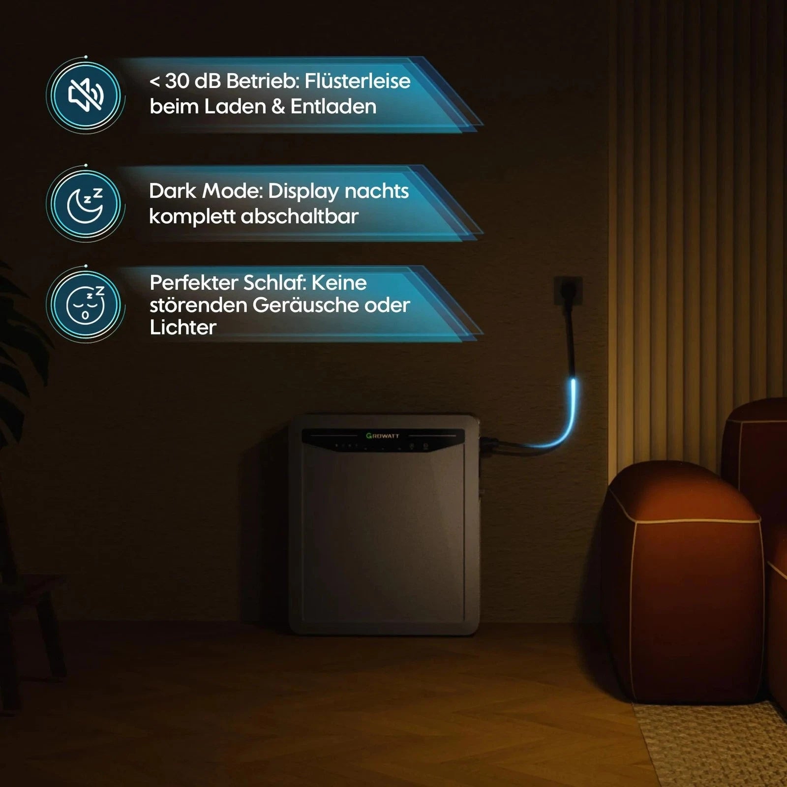 Growatt AURA 5000 AC Stromspeicher 5 kWh LiFePO4 PV Speicher – Produktansicht 10