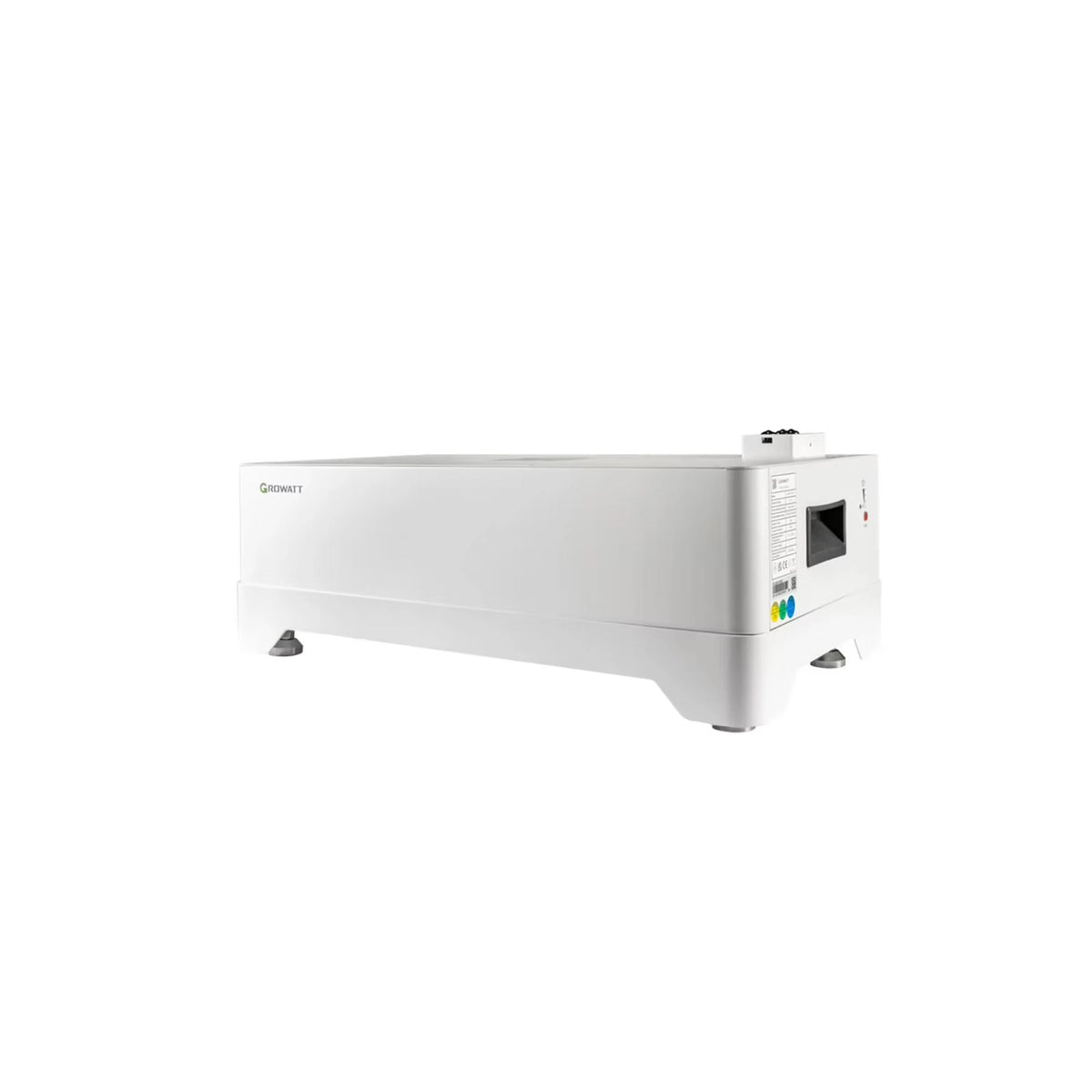 Growatt AXE 5.0L Modularer Lithium Solar Stromspeicher in weißer Farbe, ideal zur Speicherung von Solarenergie.