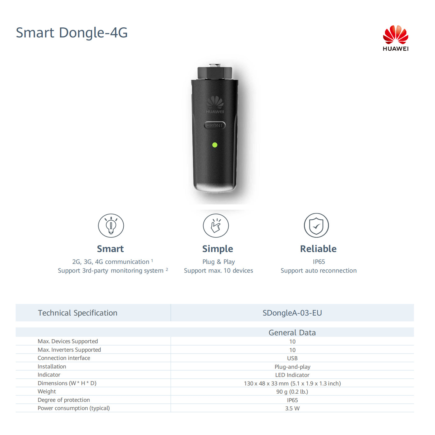 HUAWEI Smart-Dongle-4G Datenblatt