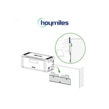 Hoymiles Wandhalterung für Hoymiles Hibattery Reiner Speicher mit Installationsillustration und Detailansicht.