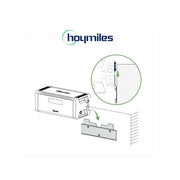 Hoymiles Wandhalterung für Hoymiles Hibattery Reiner Speicher mit Installationsillustration und Detailansicht.