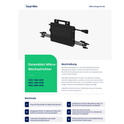 Hoymiles Datenblatt für HMS-1600-4WB, HMS-1800-4WB und HMS-2000-4WB Mikrowechselrichter