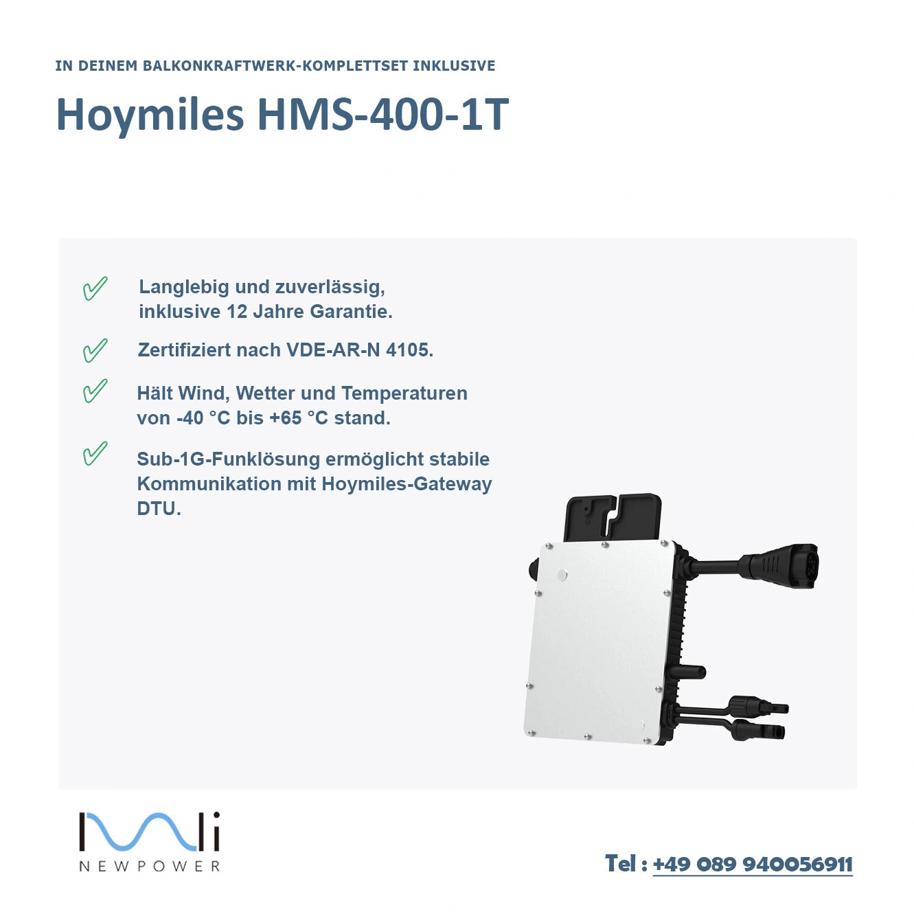 Hoymiles HMS-400W-1T Mikrowechselrichter