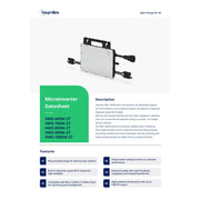 Hoymiles HMS-800-2T WIFI Intergriert Datenblatt/Hoymiles HiBattery 1920 AC 