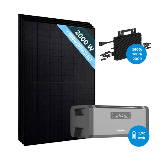 Hoymiles HiBattery 1920 AC Set mit 4×500W Solarmodule Komplettset