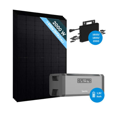 Hoymiles HiBattery 1920 AC Set mit 4×500W Solarmodule Komplettset