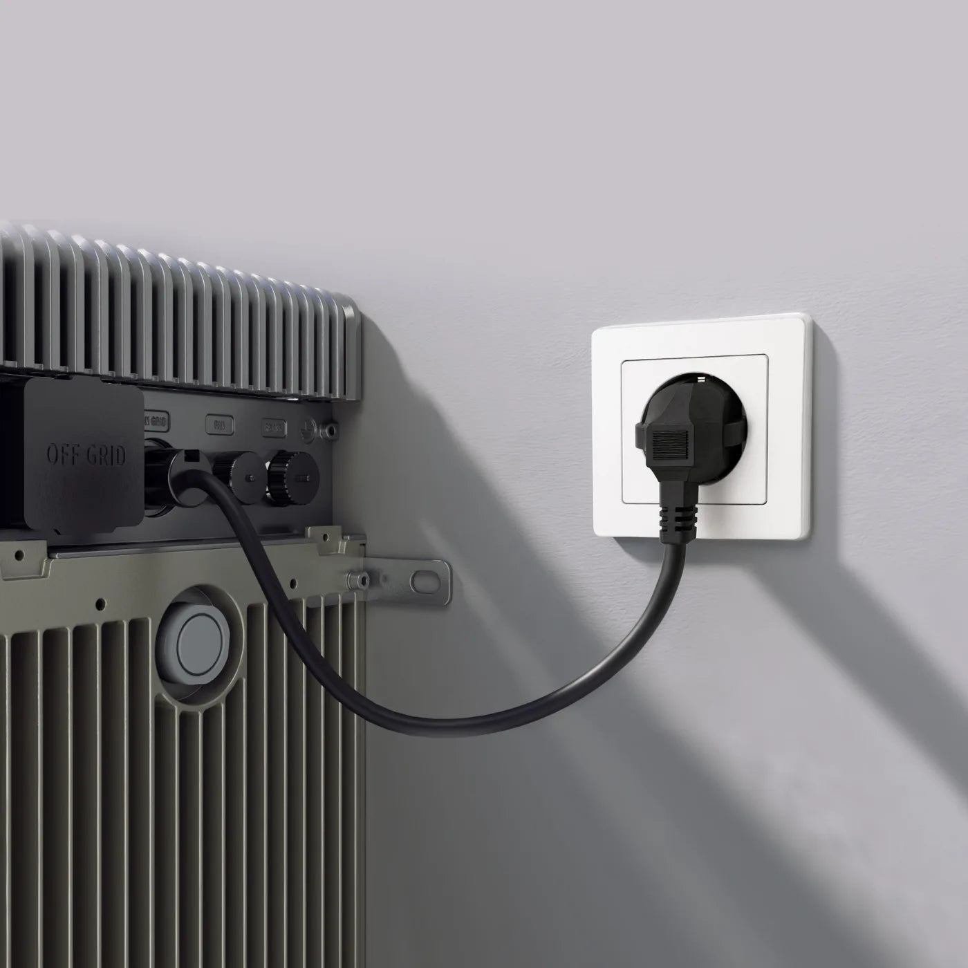 Netzanschluss an der Rückseite der Hoymiles HiBattery 4020 X